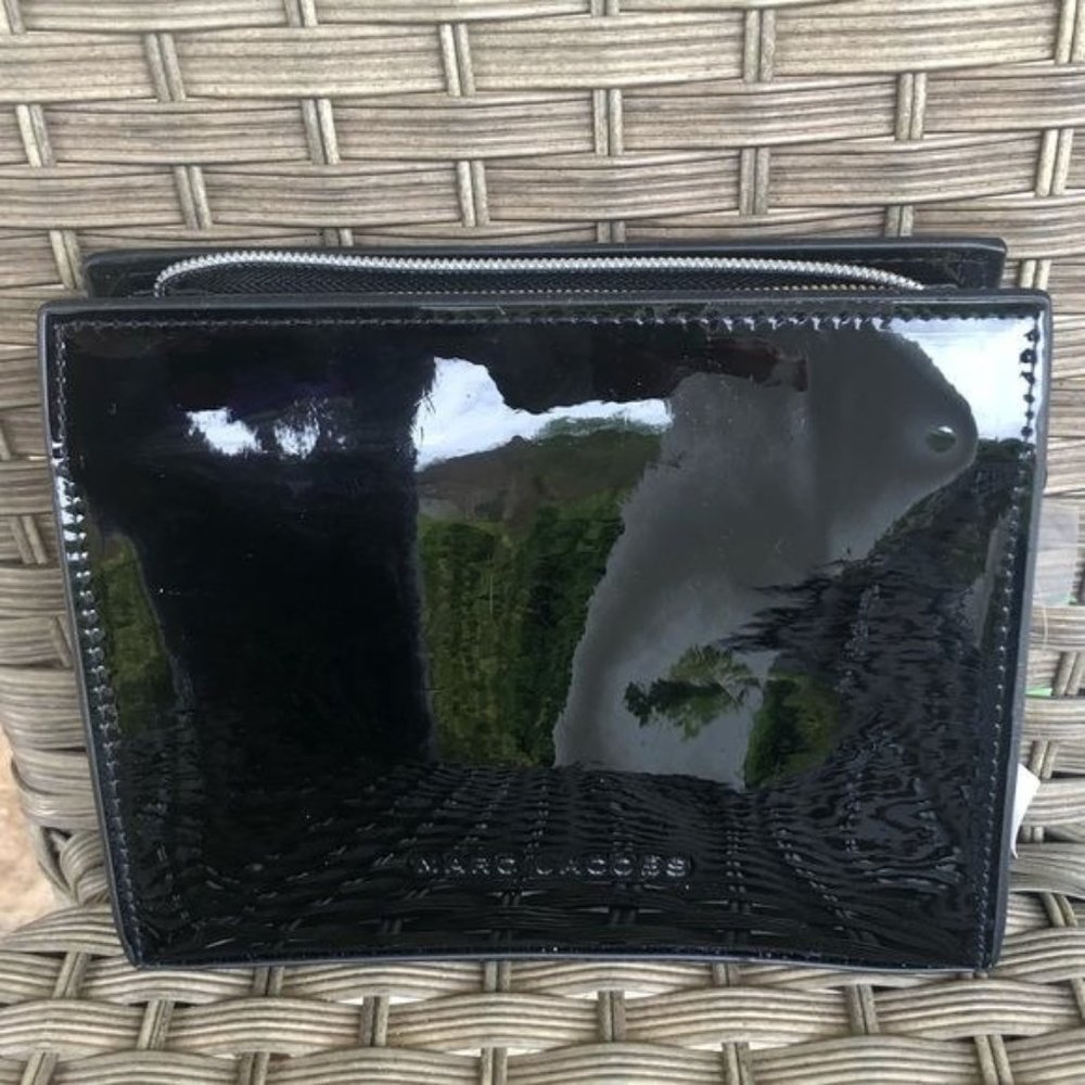 Marc Jacobs Black Shiny Evening Bag Clutch NWT